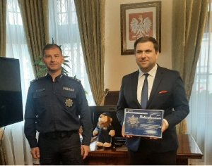 Spotkanie Komendanta Powiatowego Policji  z Burmistrzem Miasta Jawora