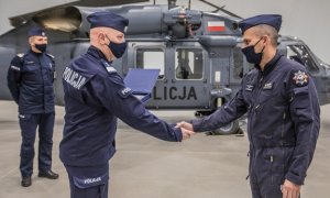 Komendant Główny Policji dziękuje policyjnym lotnikom