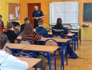 NIE dla Handlu Ludźmi! Spotkanie bolkowskiego policjanta z młodzieżą