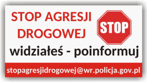 Nie bądź obojętny, reaguj! STOP AGRESJI DROGOWEJ!