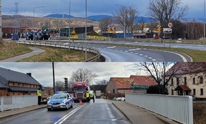 Uwaga kierowcy! Trwa protest rolników w Sadach Dolnych. Możliwe utrudnienia w ruchu!