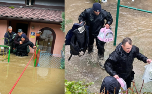 Kolejną dobę policjanci wraz z mieszkańcami i innymi służbami walczą z niszczycielskim żywiołem