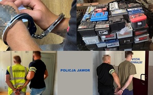 Samochód uginał się pod ciężarem skradzionych akumulatorów, a sprawcy wpadli w ręce kryminalnych z Jawora