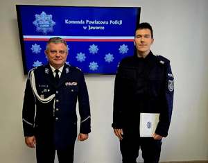 Uroczyste ślubowanie nowo przyjętego funkcjonariusza Policji