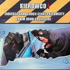 Nigdy nie zostawiaj cennych rzeczy w samochodzie!