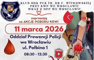Akcja poboru krwi w Oddziale Prewencji Policji we Wrocławiu