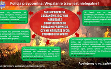Wypalanie traw to realne zagrożenie – Policja ostrzega przed skutkami nieodpowiedzialności