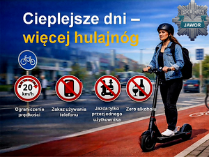 Ciepłe dni = więcej hulajnóg na drogach