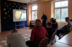 Pogadanka na temat bezpieczeństwa z wychowankami internatu Specjalnego Ośrodka Szkolno – Wychowawczego w Jaworze